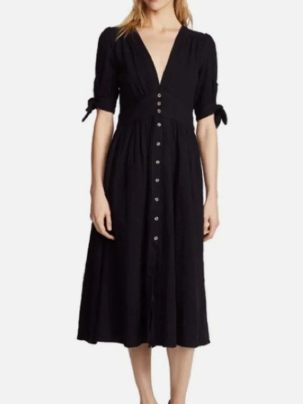 ✨ Free People "Love of My Life" Midi Dress - Black - Small✨ - Picture 1 of 12